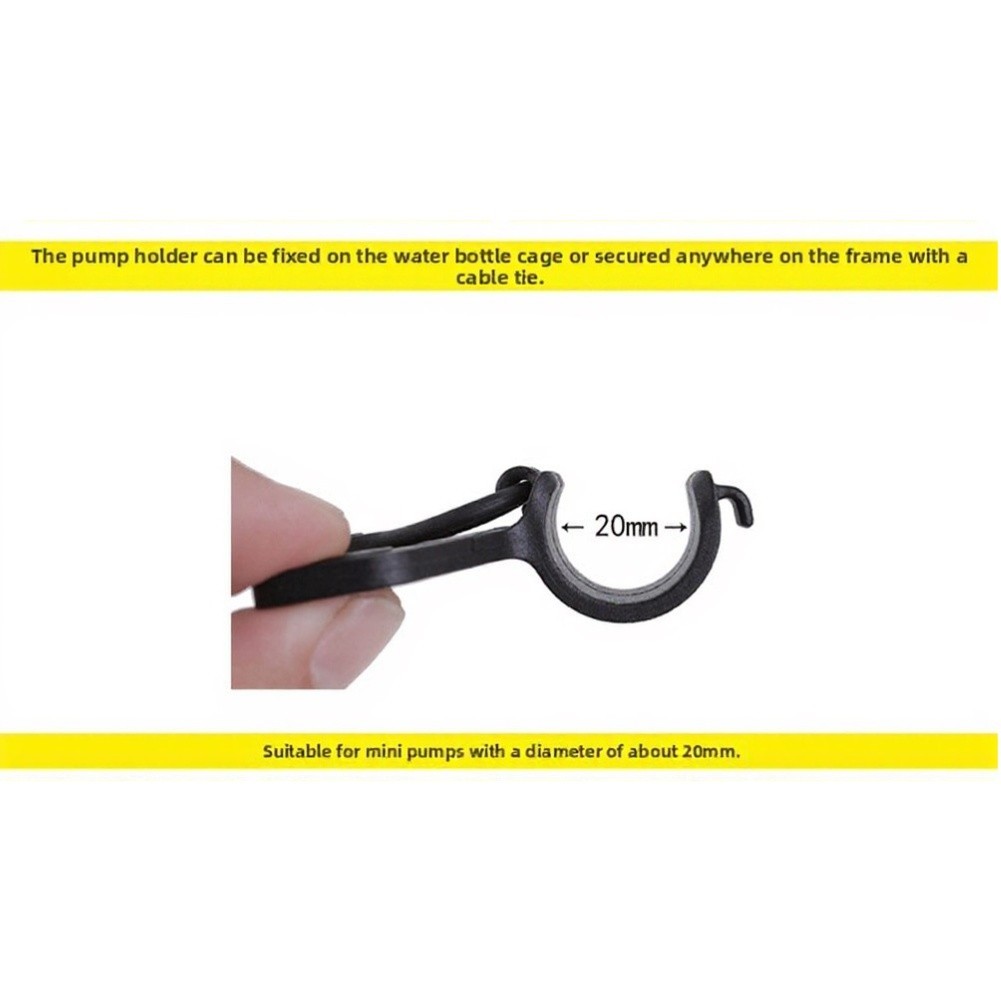 for 2 Pack Bike Pump Holder with Silicone Strap for Secure Frame Attachment