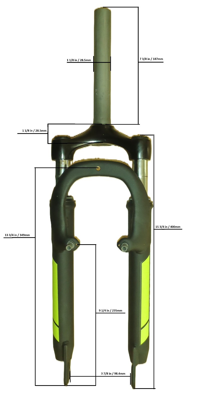 SCHWINN 24″ MOUNTAIN MATTE BLACK SUSPENSION FORK BIKE PARTS 668-2