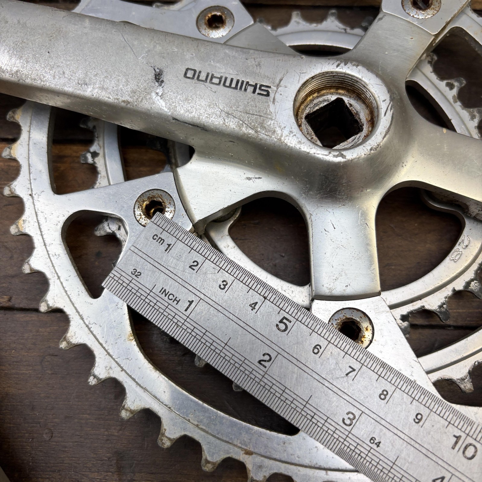 Vintage Shimano Deore XT FC-M730 Crankset 175mm 110 BCD Triple Biopace MTB Japan