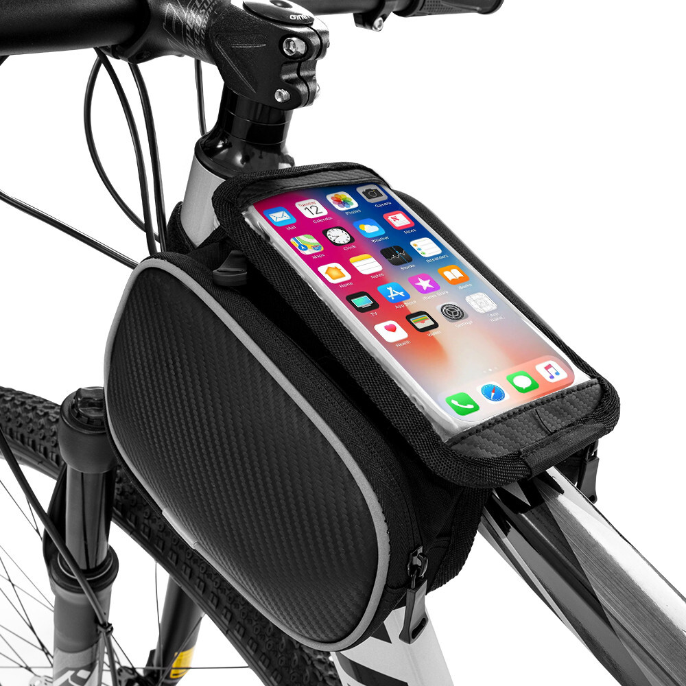 Bicycle Cycling Bike Front Top Tube Frame Bag MTB Waterproof Phone Holder Case