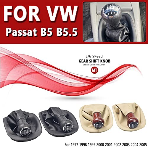 5/6 Speed Gear Stick Shift Knob Leather Boot for VW Passat b5 5 speed beige