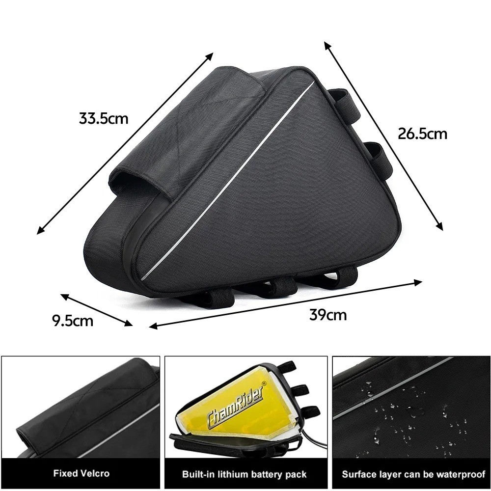 E-Bike Triangle Battery Bag 36V 48V 60V 72V Frame Storage Case for MTB Bike