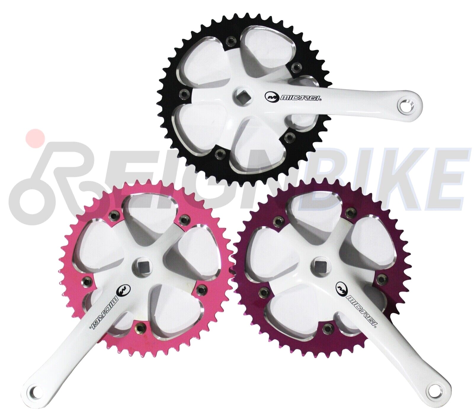 46T Tooth Crank Set with Chainring Fixed Gear 170mm Crank Arms 9/16″ Pedal Hole