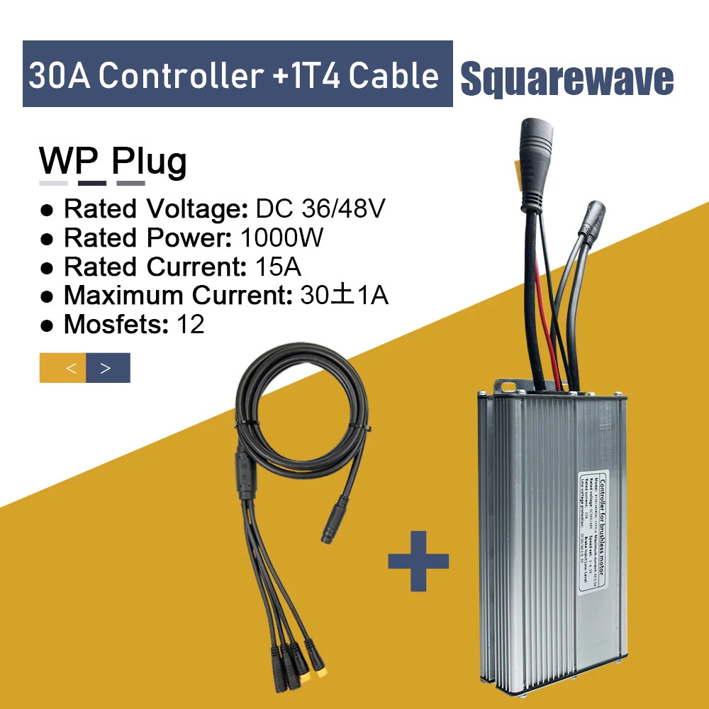 36V/48V 15A-30A Waterproof Electric Scooter Bicycle Squarewave Controller