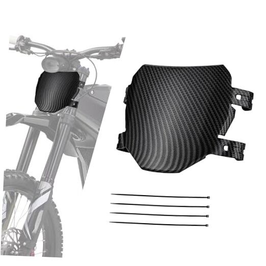 Front Number Plate for Ebike,8.78″*6.69″ 9.06″Lx 6.69″W Imitation Carbon Fiber