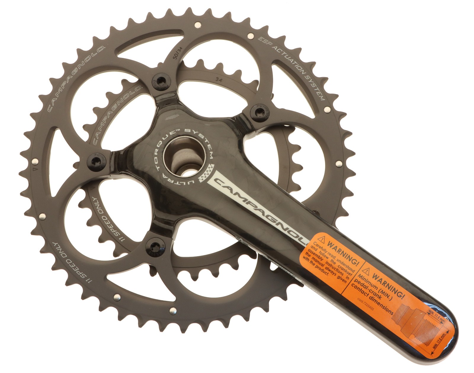 Campagnolo Super Record Crankset 50/34T Compact 11s 172.5mm ’09 Ultra-Torque NEW