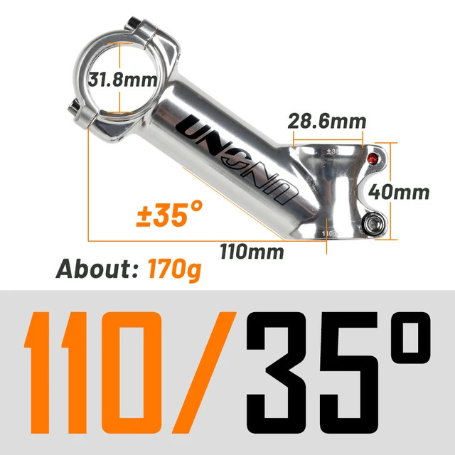 Ultra Light Bicycle Stem 7/17/35 Degree 60-130mm Mountain Road Bike Handle Stem