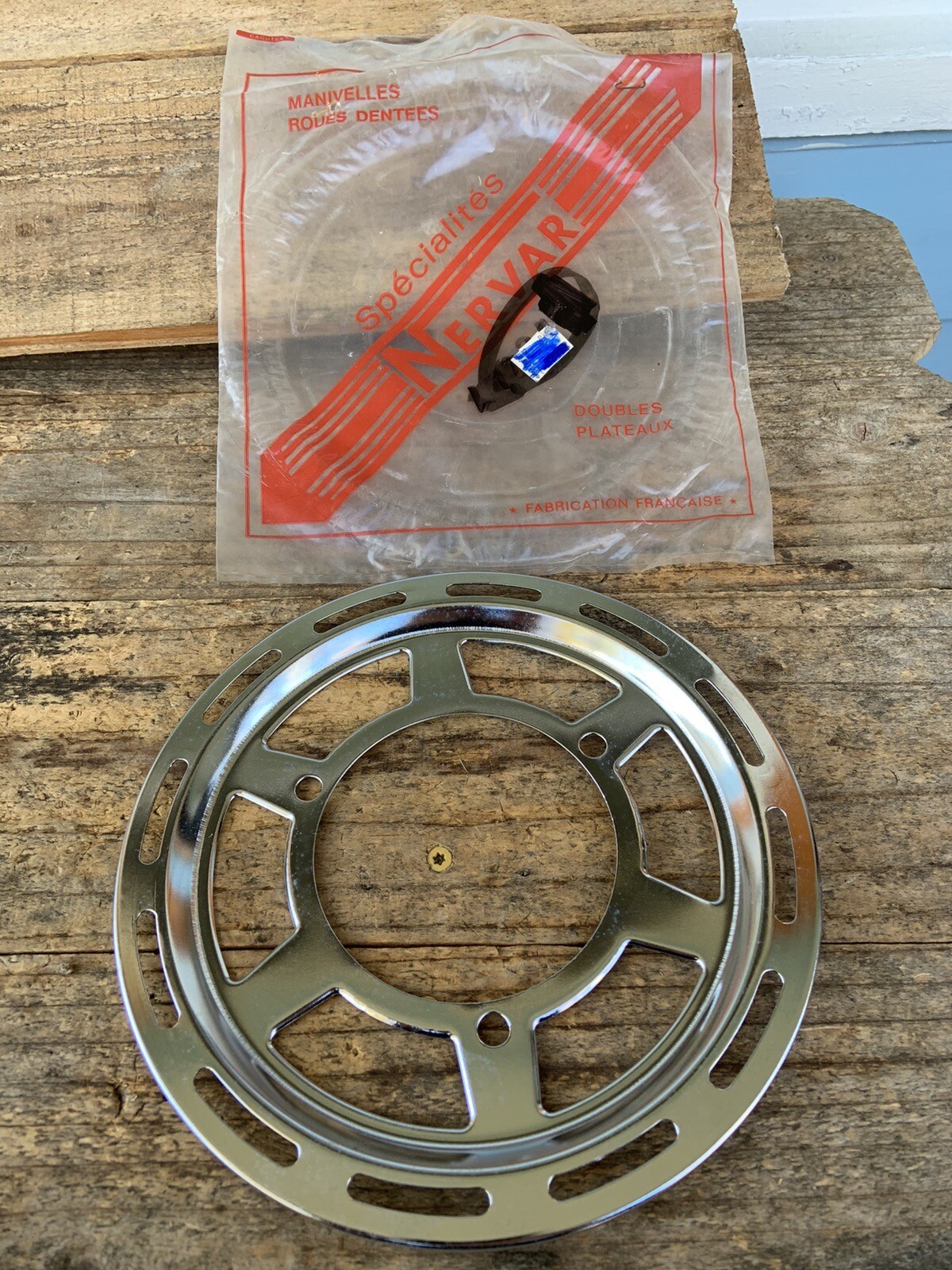 NOS Chrome Nervar Deep Dish 52t Chain Ring Protector,Guard Road Bike Tour-France