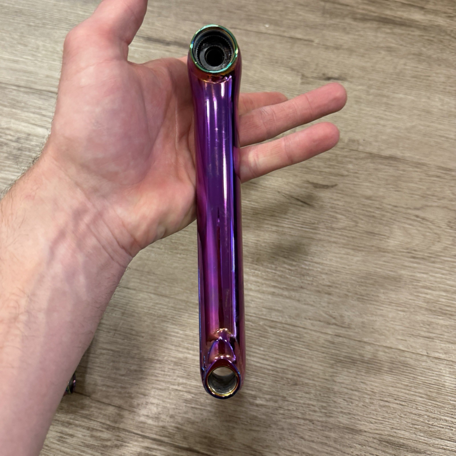 Snafu Mayweather Cranks 170mm – Jet Fuel Oil Slick NEAR MINT – RIDDEN TWICE