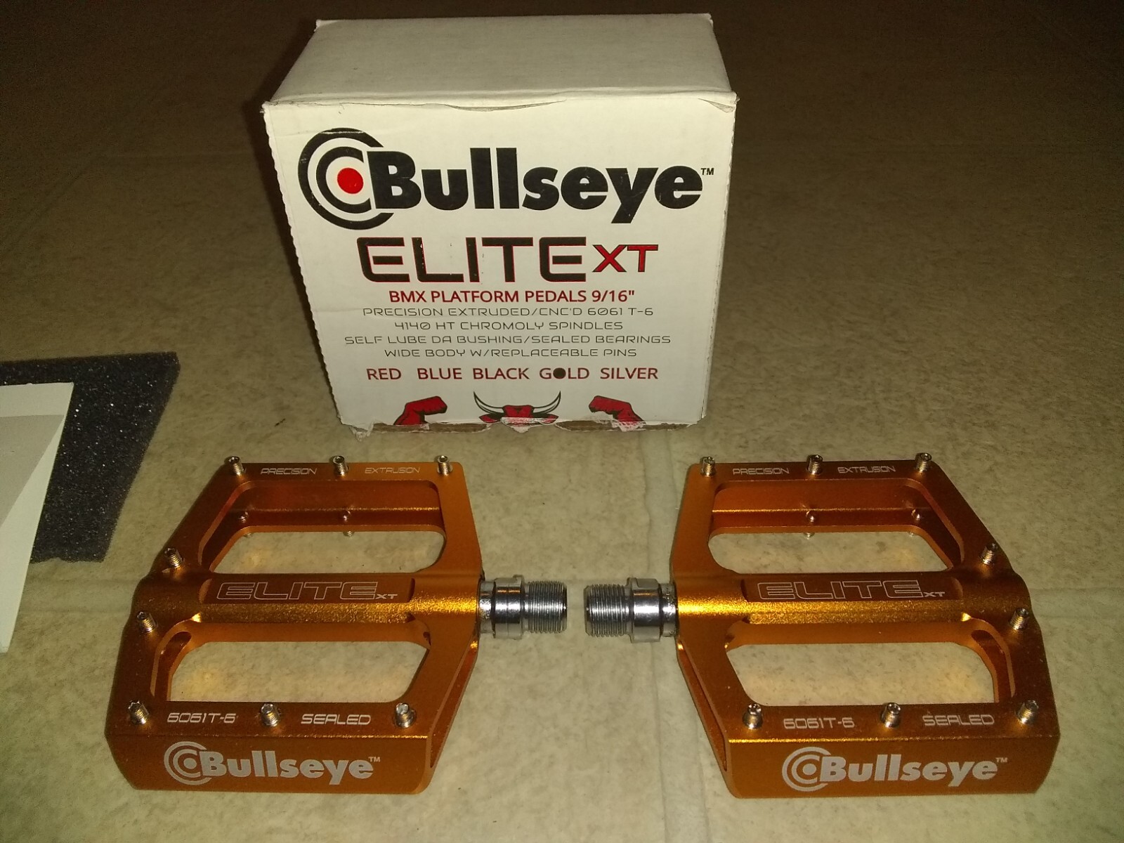 BULLSEYE 🎯 bmx limited pedals gold se bikes jmc profile redline GT