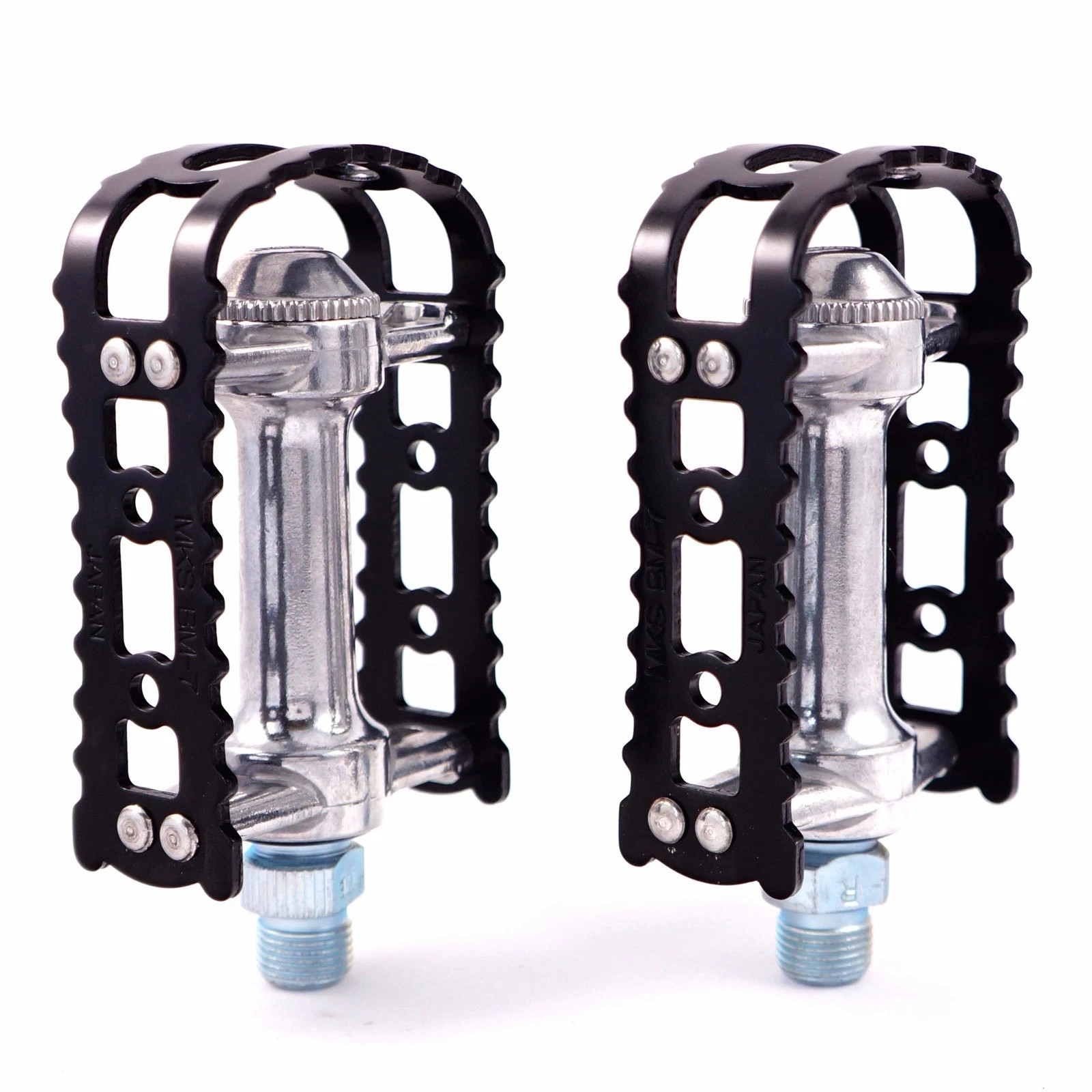 MKS BM-7 Alloy Anodized MTB BMX Old School Flat Bike 1/2″ Pedal – Black