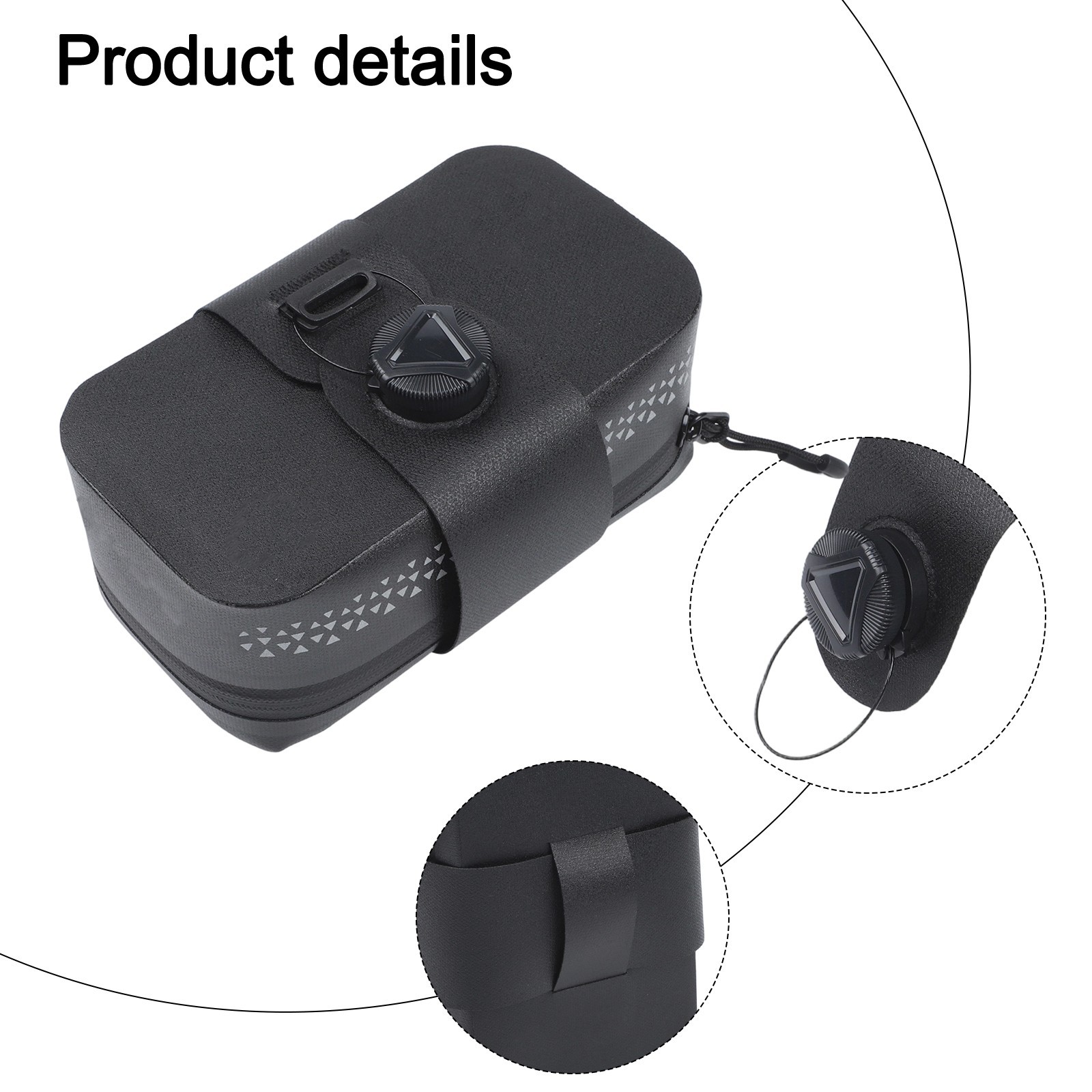 Secure Bicycle Saddle Bag with Waterproof Shell and Reinforced Attachment