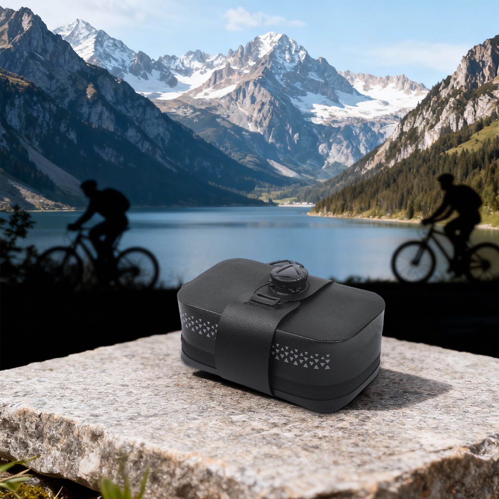 Secure Bicycle Saddle Bag with Waterproof Shell and Reinforced Attachment