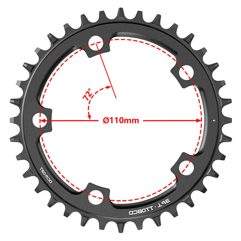110 BCD 110BCD Road MTB Bike Narrow Wide Round Chainring 36T 42T 44T Chainwheel