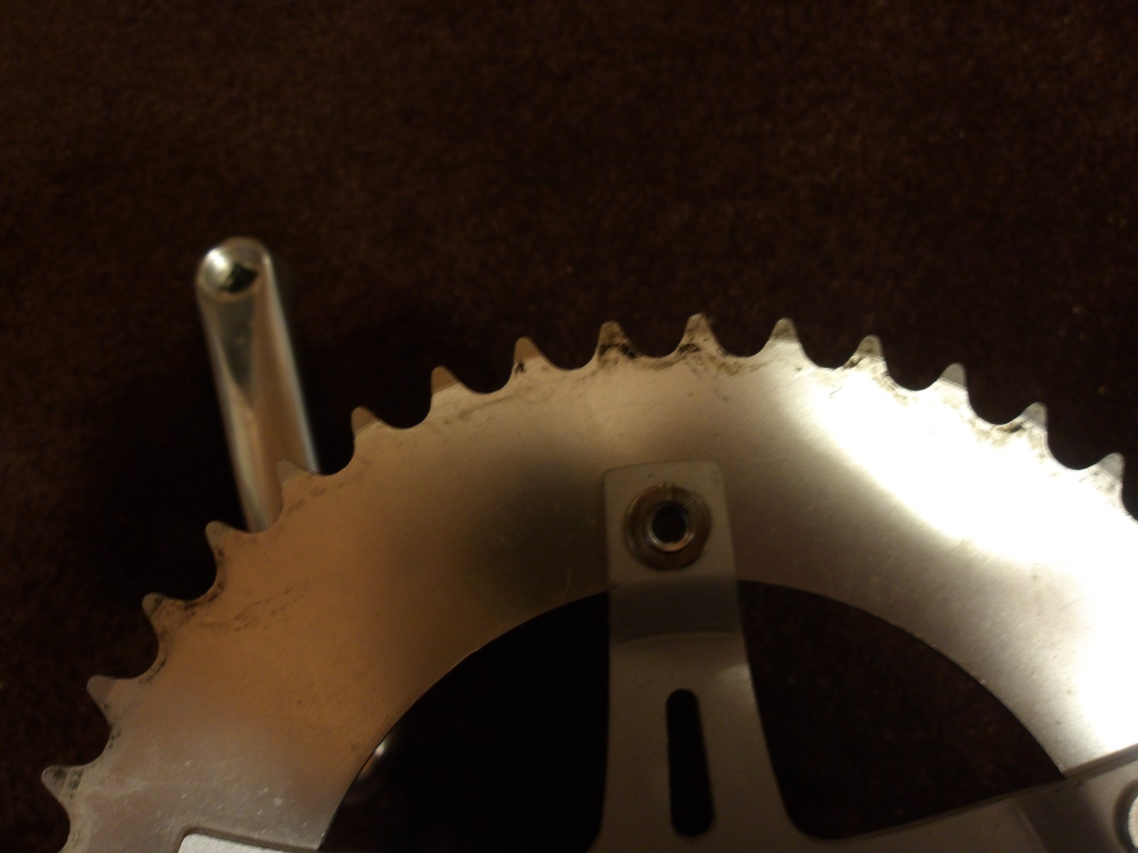 Origin8 crankset 170 arms 46 tooth chainring, fits 3/32 chain, square taper