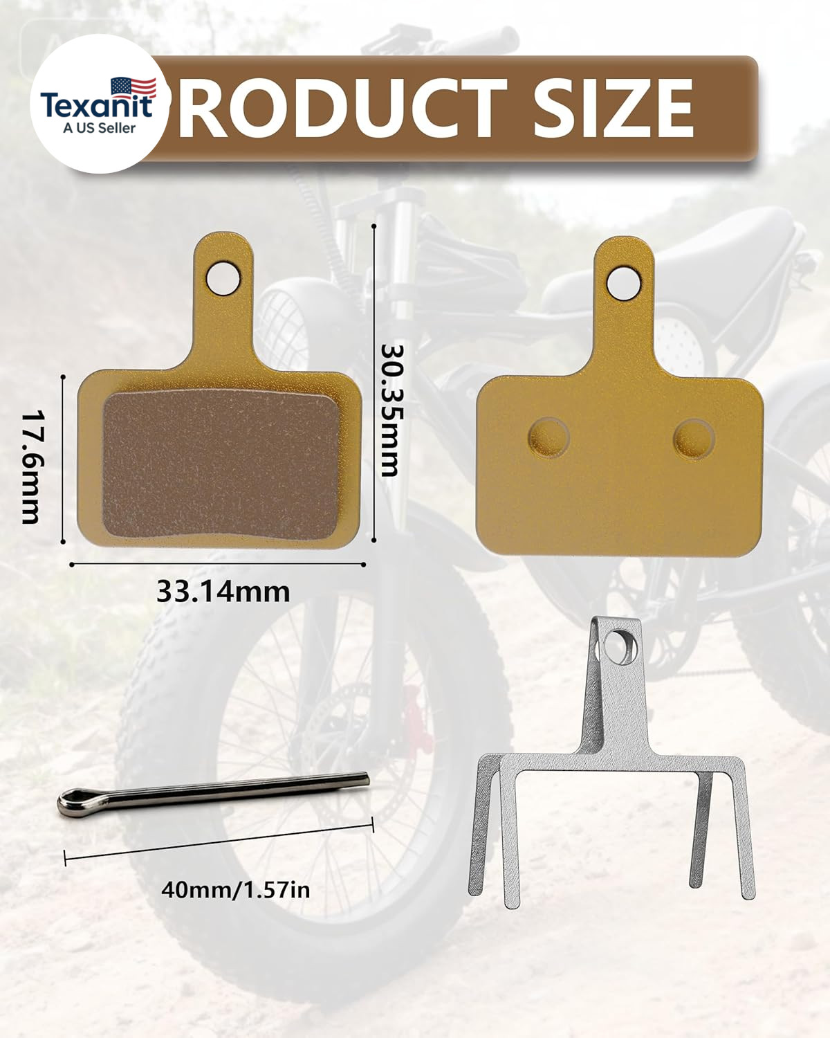 Ebike Metal Brake Pads for Ridstar Q20 MINI/H20/Q20 Lite, Super 73 S1/S2/S/R/K1D