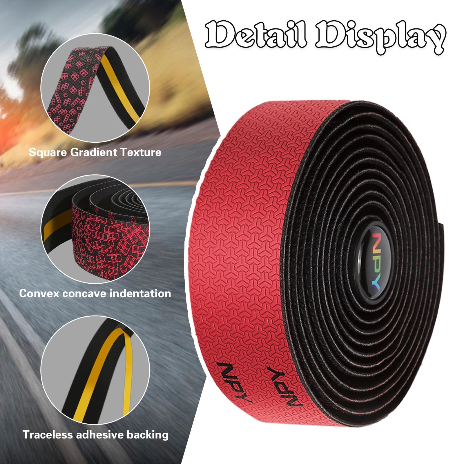 2pcs Bike Handlebar Tapes, Road Bicycle Bar Tape, Absorbent Bicycle Handle Ba…