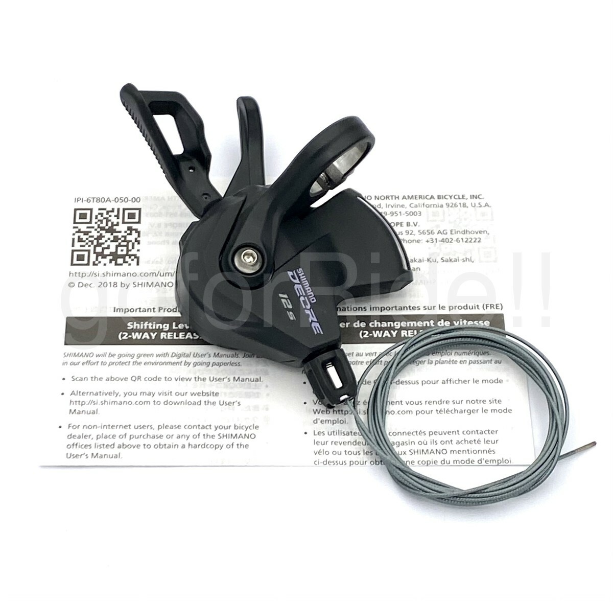 Shimano Deore 12S Shifter SL-M6100-R Right Rapidfire+ with Optical Gear Display