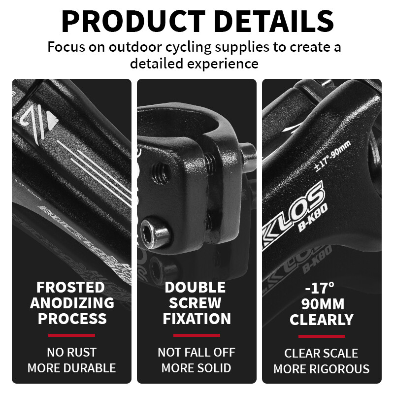 31.8mm Bike Stem 17 Degree MTB Road Mountain Bike 90mm Handlebar Stem Power Part