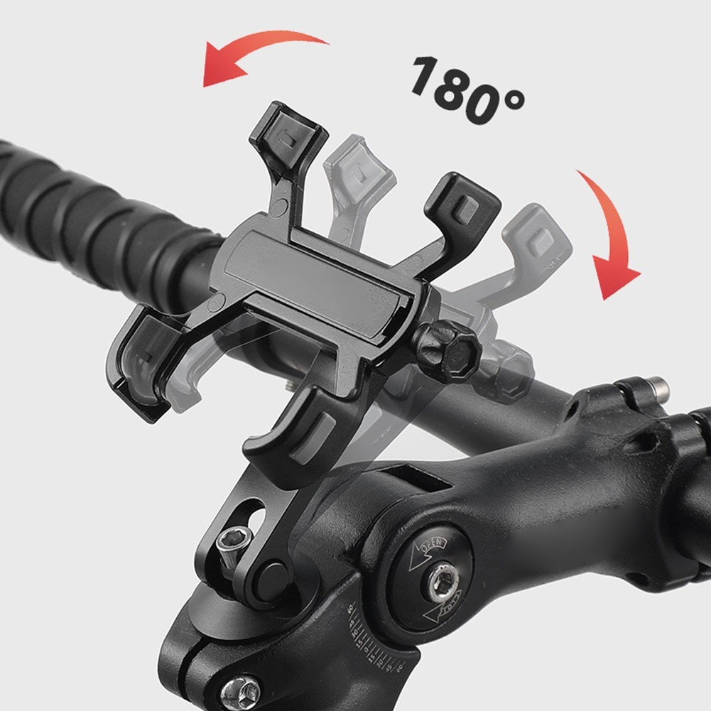 Motorcycle Phone Holder Sturdy Aluminum Alloy Adjustable Viewing Angle