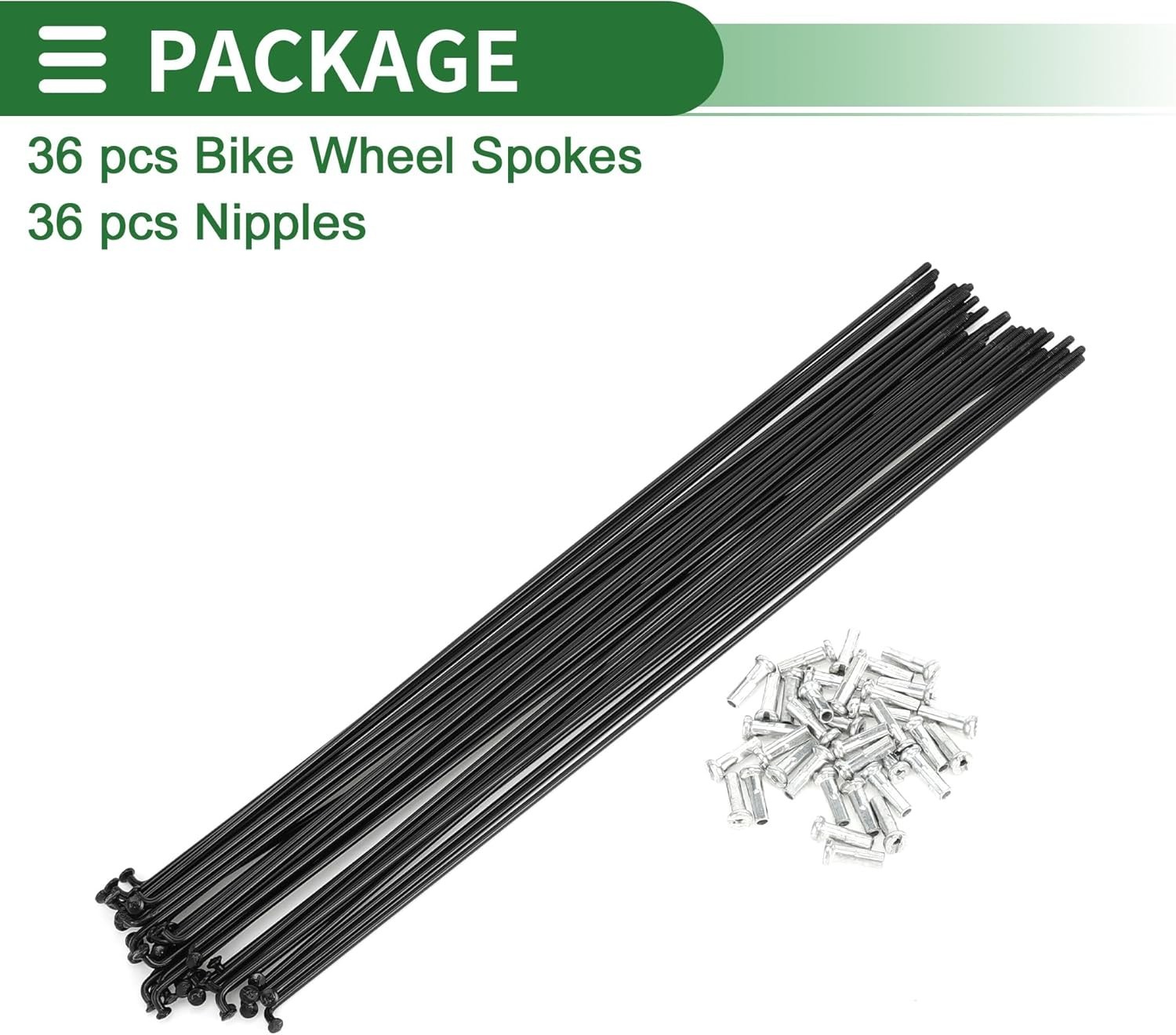 36 Pcs Nipples & Spokes Set for Wheels