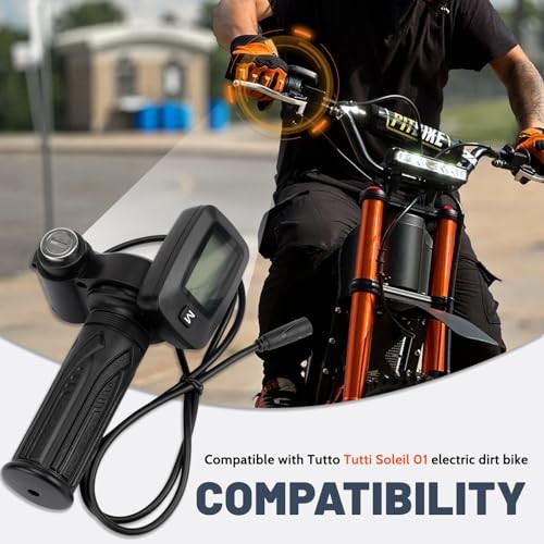Ebike Throttle for Tuttio Soleil 01 48V LCD Display with M Key Button