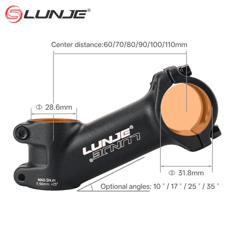 Ultralight MTB Bike Stem 10° 17° 25° 35° 31.8mm Handlebar 60-110mm