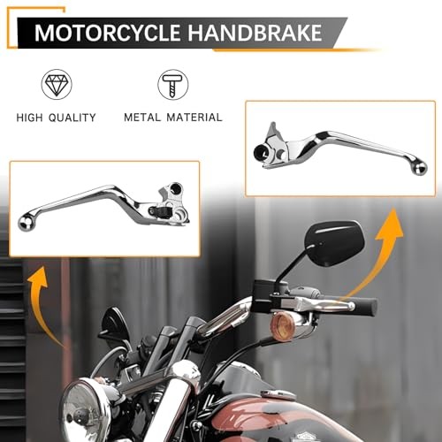 Chrome Silver Brake Clutch Lever Hand Levers Compatible with Harley Sportster
