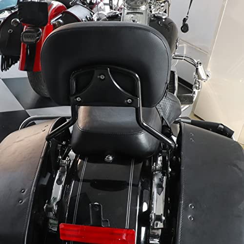 Detachable Upright Passenger Backrest Sissy Bar w/Back Rest Pad Black