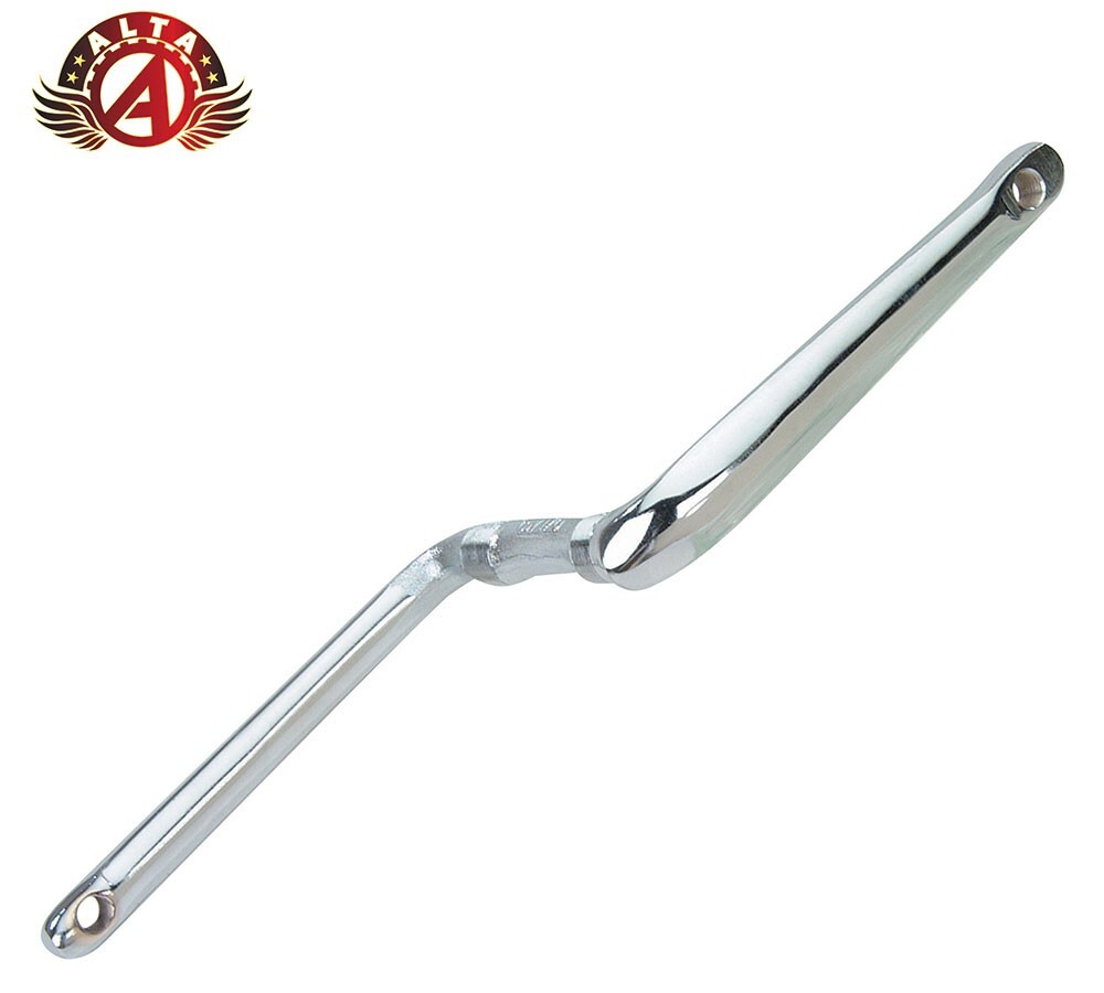 ALTA 175mm Flat One Piece Crank Chrome BMX Cruiser Bike 24TPI 1/2″ Pedal Arms.