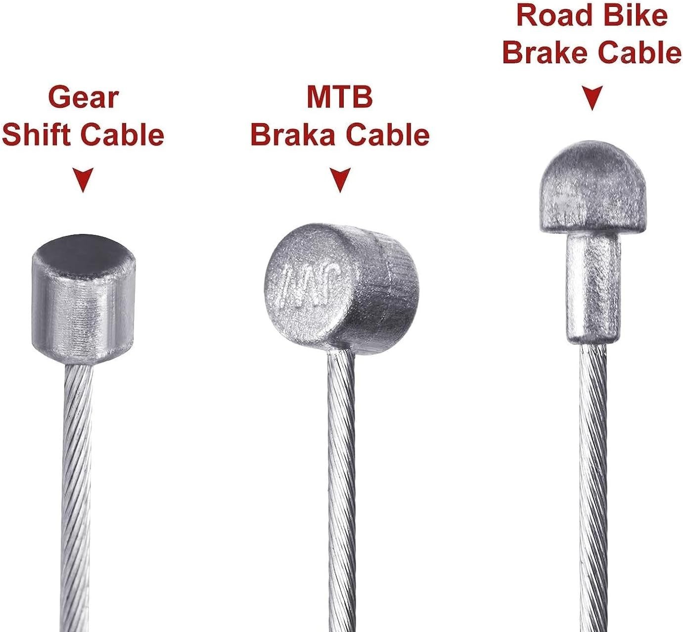 Bike Brake Cable Set 9.8ft Black | Brake Housing, Ferrules, End Caps