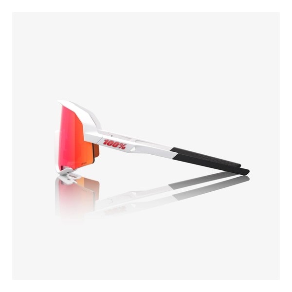 100% SLENDALE Matte White / HiPER Red Multilayer Mirror Lens