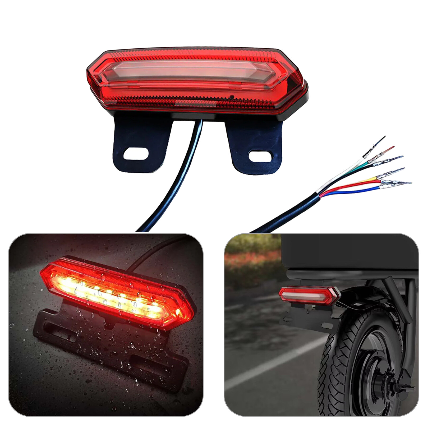 36V/48V/60V Electric Bike Bicycle 3 in 1 Taillight Brake Light Turn Signal Light