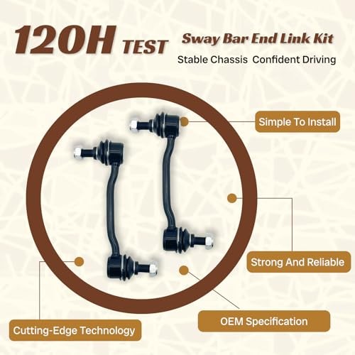 K80949 2PC Front Stabilizer Sway Bar End Link Fit for Hyundai 2006 K80949 X2