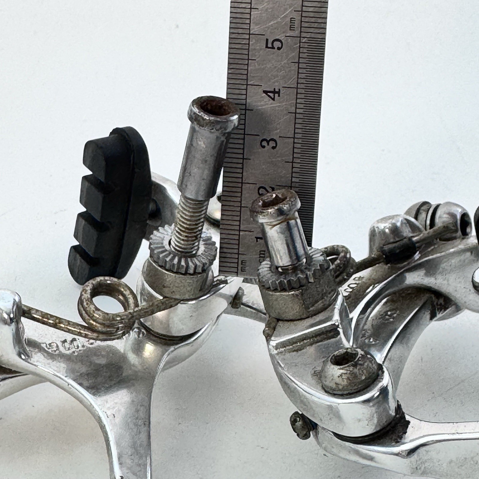 Vintage Brake Caliper Set Side Pull Dual Pivot Recessed 00s Road Silver A16