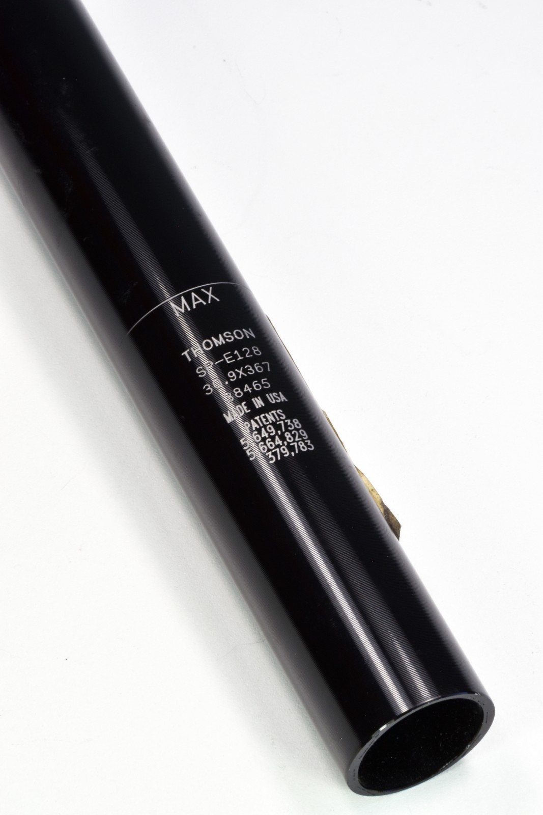 Thomson Elite seatpost 30.9 x 367mm New black zero setback NOS MTB