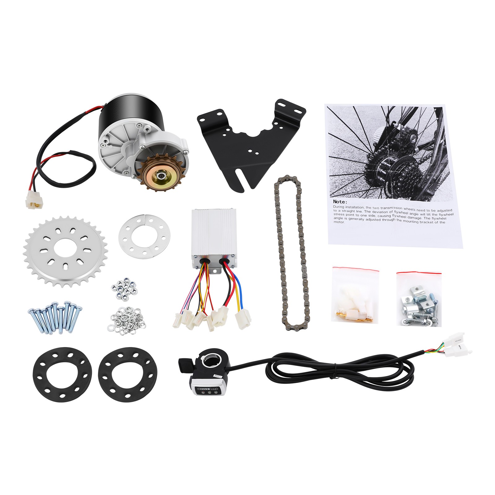 36V 350W E-Bike Motor Conversion Kit Electric Bike Freewheel Brushed Motor