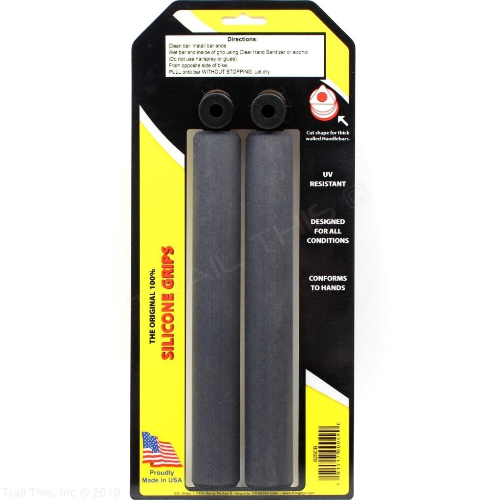 ESI Chunky XXL 100% Silicone MTB Bike Grips Shock Absorbing 32mm / 209mm – Black