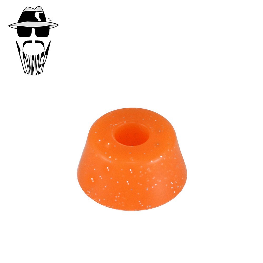ORIGINAL LOWRIDER 8 Ball Branded Springer Cushion Rubber Sparkle Orange 32x16mm.