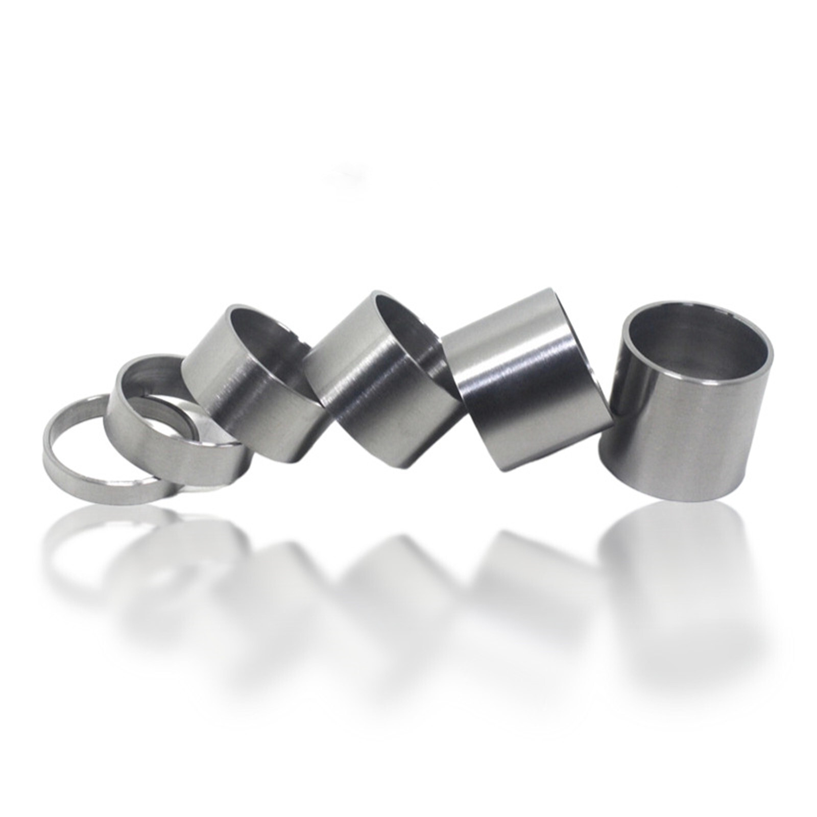 6 pcs Titanium Ti Bicycle Headset Spacer 1-1/8″ (5 – 10 – 15 – 20 -25 -30mm)