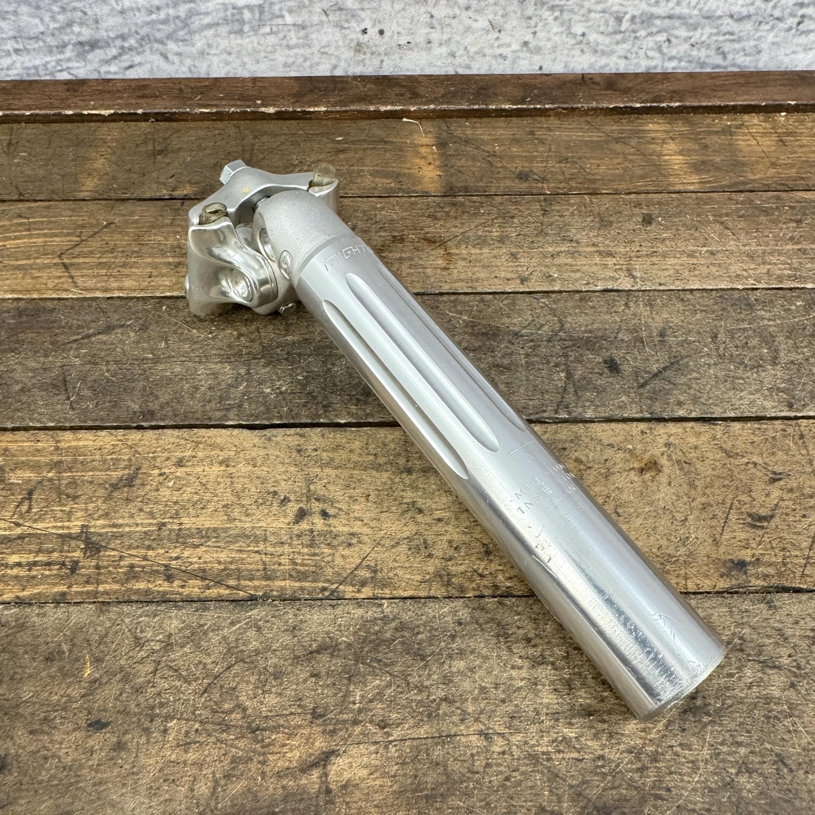 Vintage Sugino Mighty Seatpost 26.8mm Silver Alloy 210mm Japan 255g Road MTB