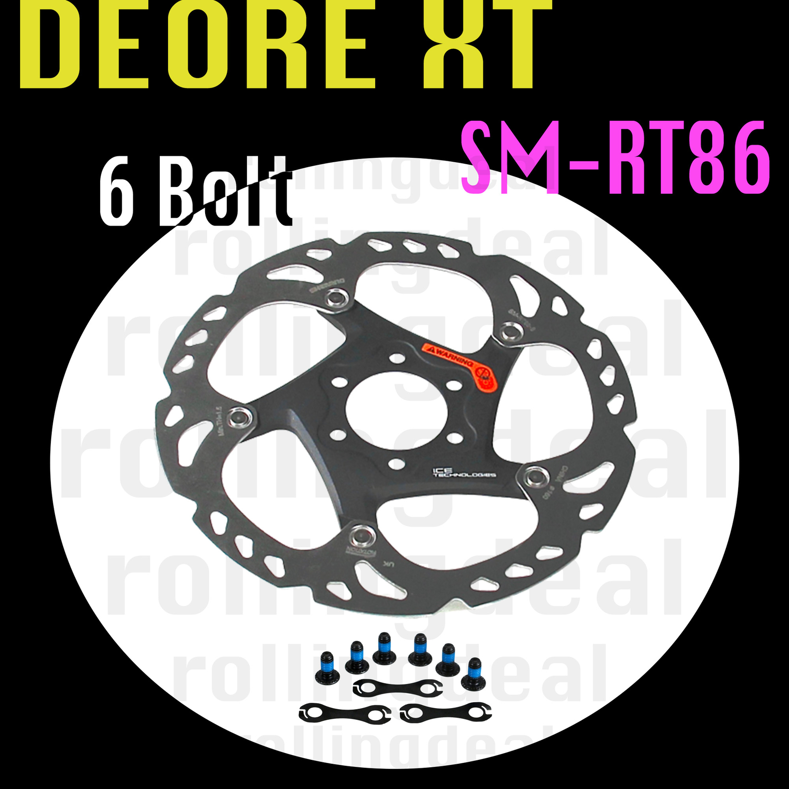 SHIMANO Deore XT SM-RT86 6-Bolts Ice-Tec Disc Brake 160mm Rotors OEM -1pc