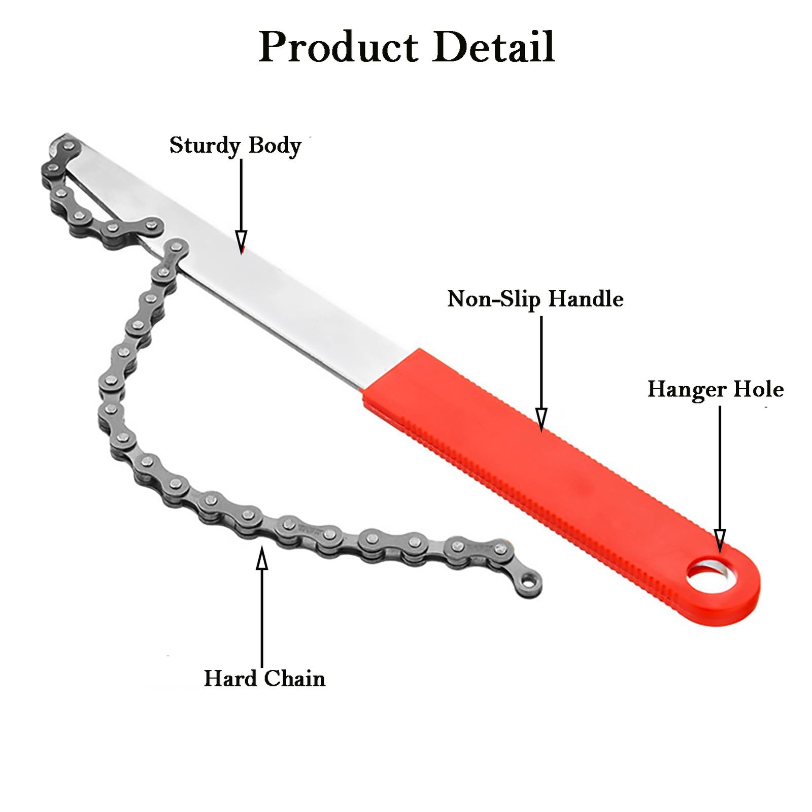 COTOUXKER Bike Freewheel Removal Tool with Chain Whip and One Size, Silver