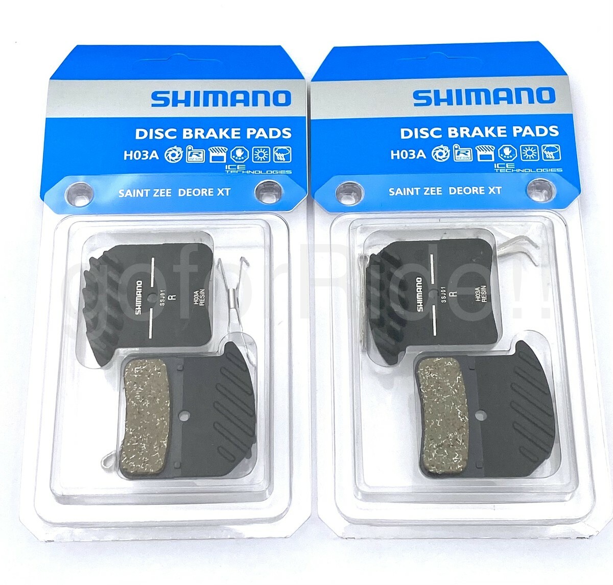 2x Shimano H03A SAINT M820 ZEE XT M8020 Resin Disc Brake Pads Ice Tech Y1XM98020