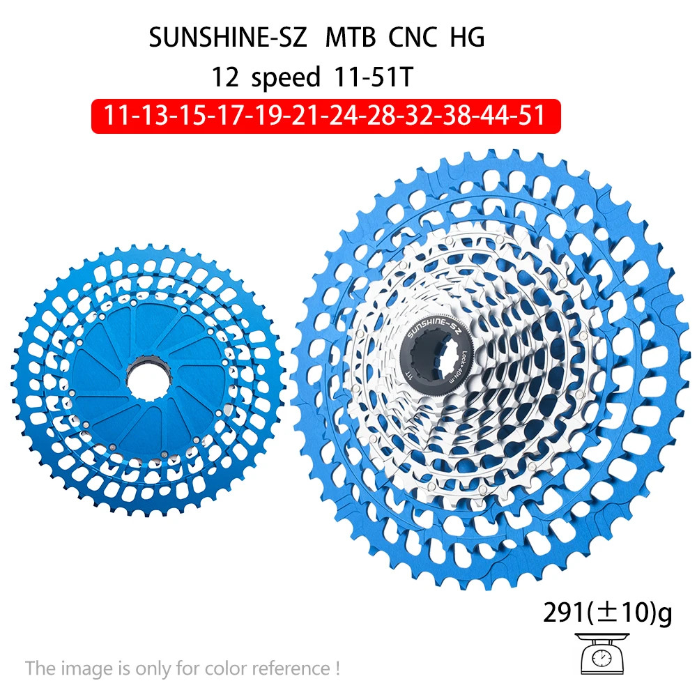 SUNSHINE 12 Speed MTB Bike Ultralight Cassette 11-46/50/51T Freewheel HG freehub