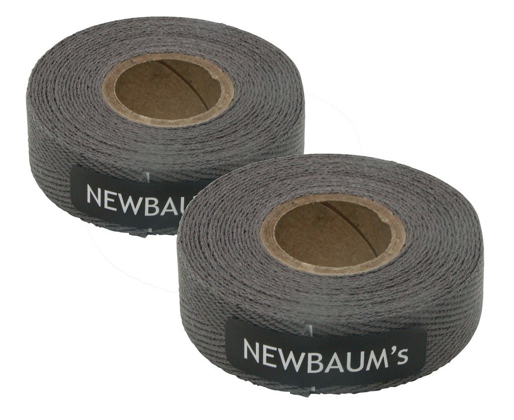 2-Rolls Newbaums Cotton Cloth Road Fixie Bike Handlebar Bar Tape Wrap Dark Grey