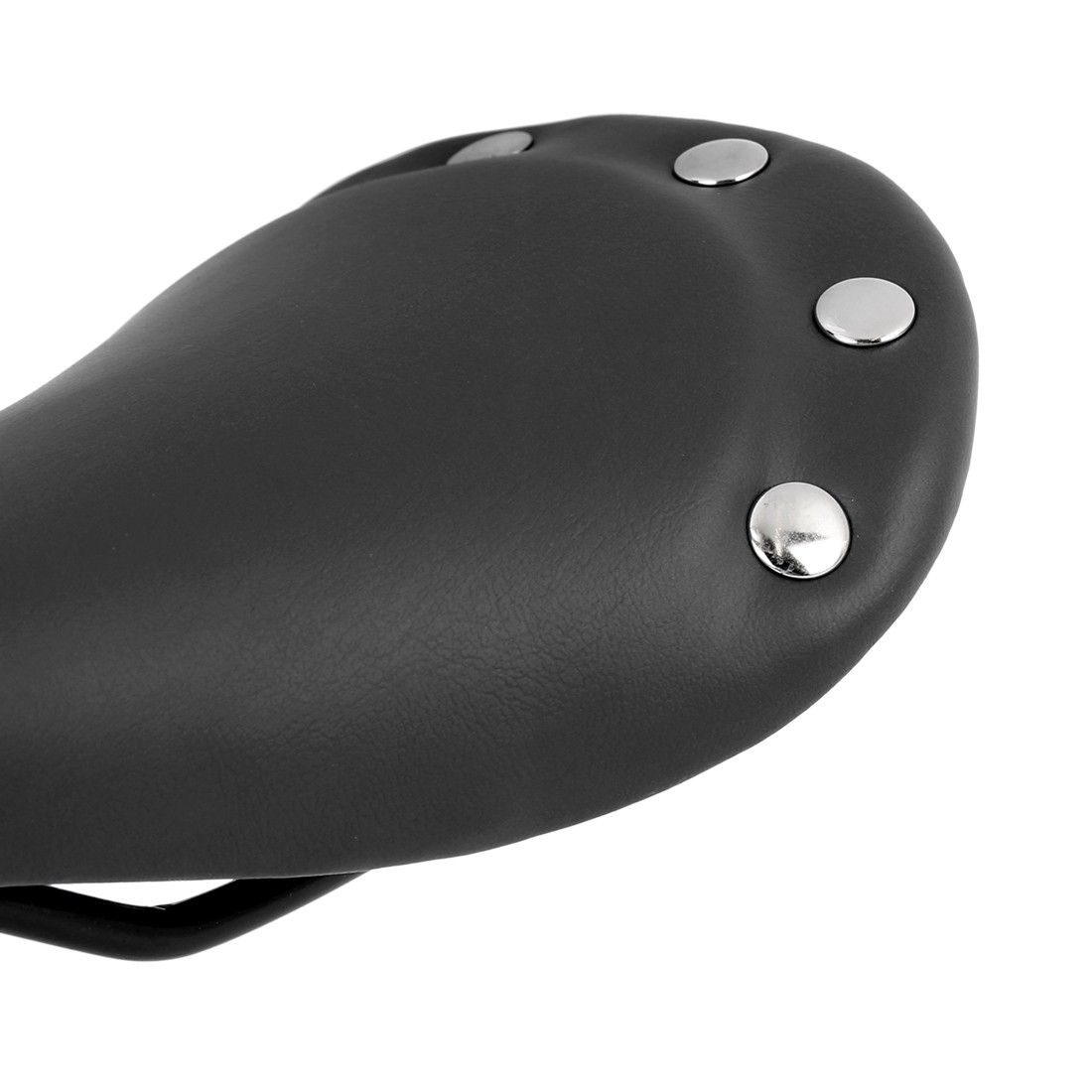 27x15x7cm bicycle saddle black PU leather short seat with rivets