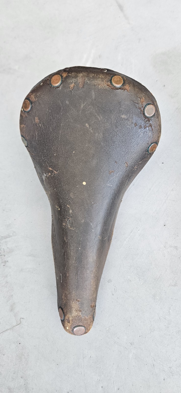 Vintage Lot Brooks + Pryma Professional Seat Saddle Copper Rivet Button England!