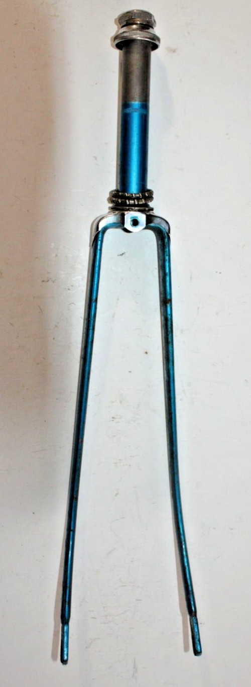 Vintage Schwinn Touring Road Bike Fork 27″ 1″ Threaded 165mm Blue Steel USA Ship