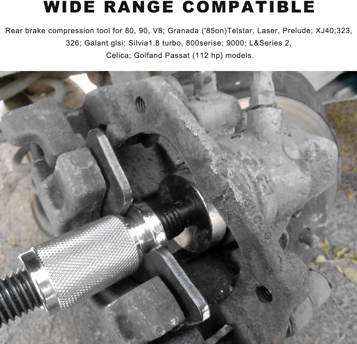 Brake Caliper Piston Rewind Tool, Brake Piston Compressor Tool Set for Rear Brak